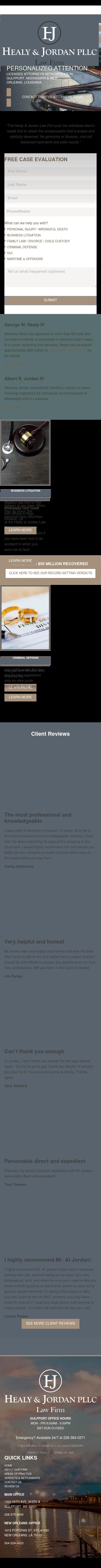 Healy & Jordan, PLLC - Gulfport MS Lawyers