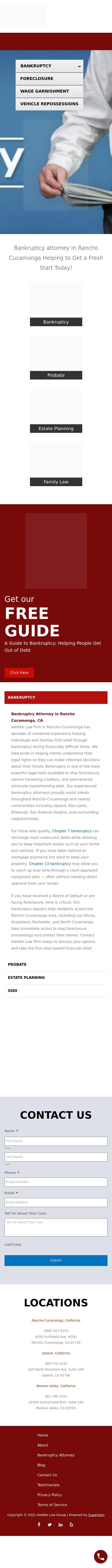 Bankruptcy Attoreny Rancho - Rancho Cucamonga CA Lawyers