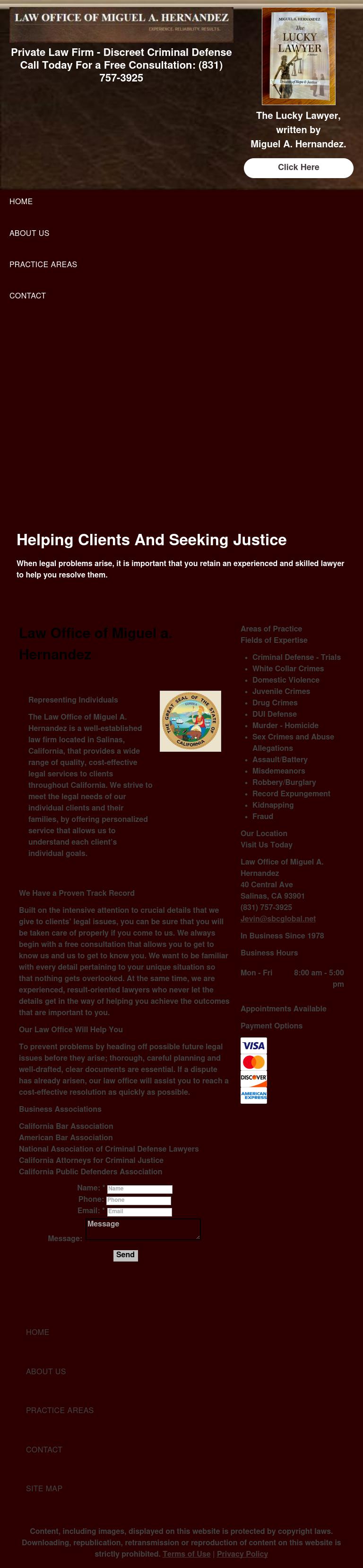 Hernandez Miguel A Criminal Defense Attorney - Salinas CA Lawyers