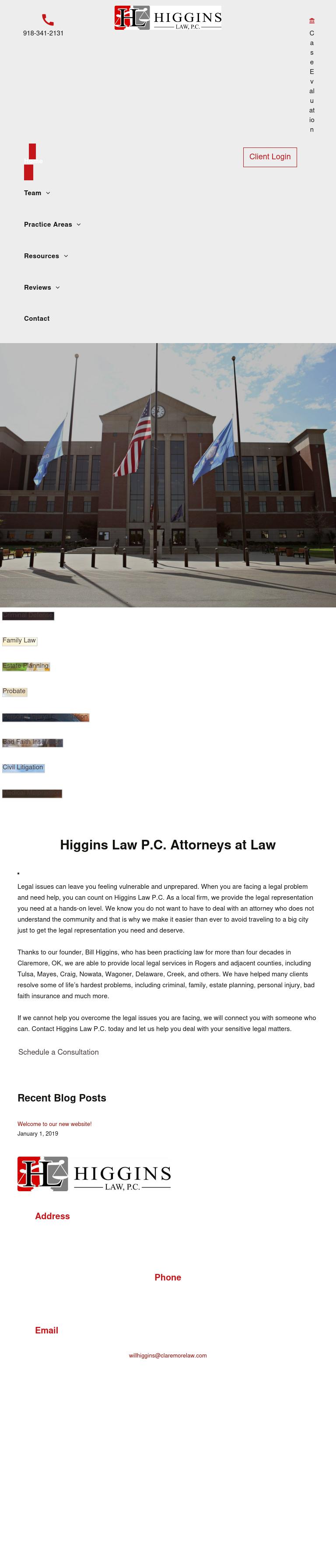 Higgins Law, P.C. - Claremore OK Lawyers