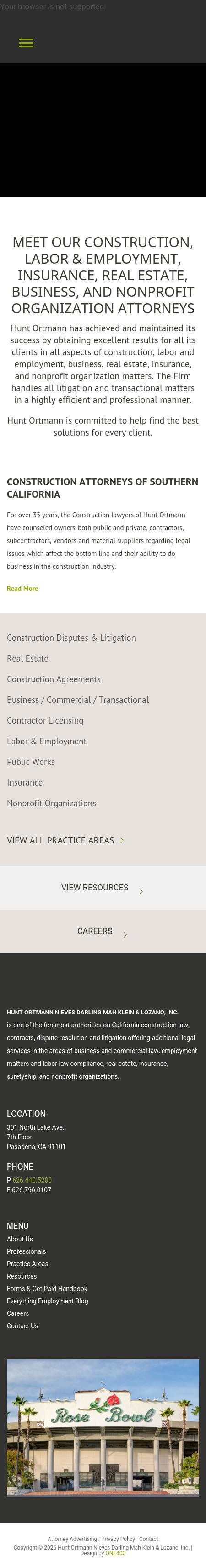 Hunt Ortmann Attorneys at Law - Pasadena CA Lawyers