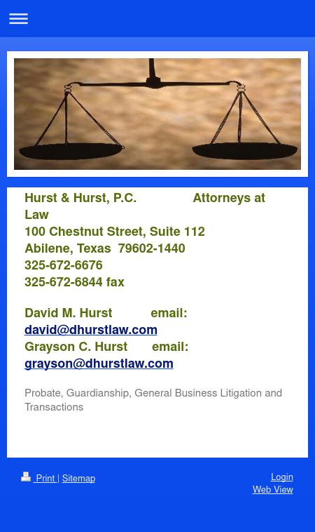 Hurst David M - Abilene TX Lawyers