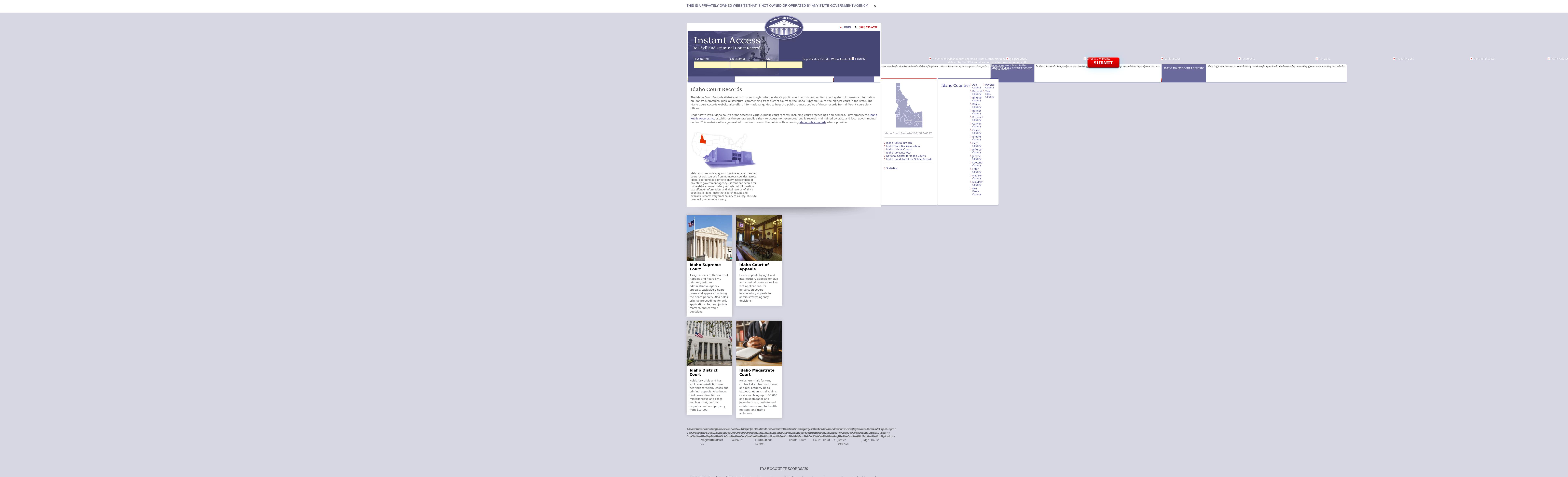 Idaho Court Records - Boise, ID Lawyers