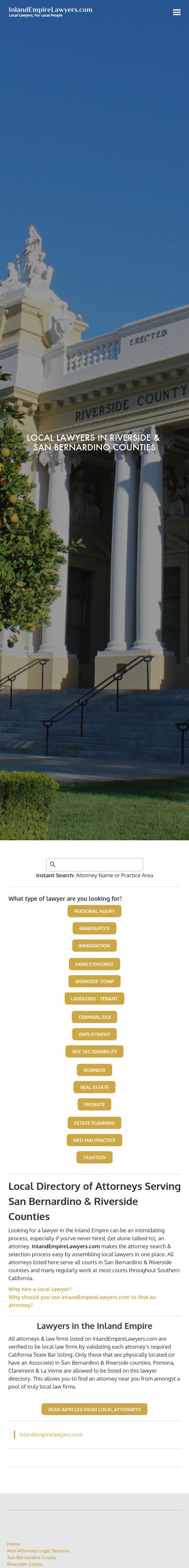 Inland Empire Lawyers - Riverside CA Lawyers
