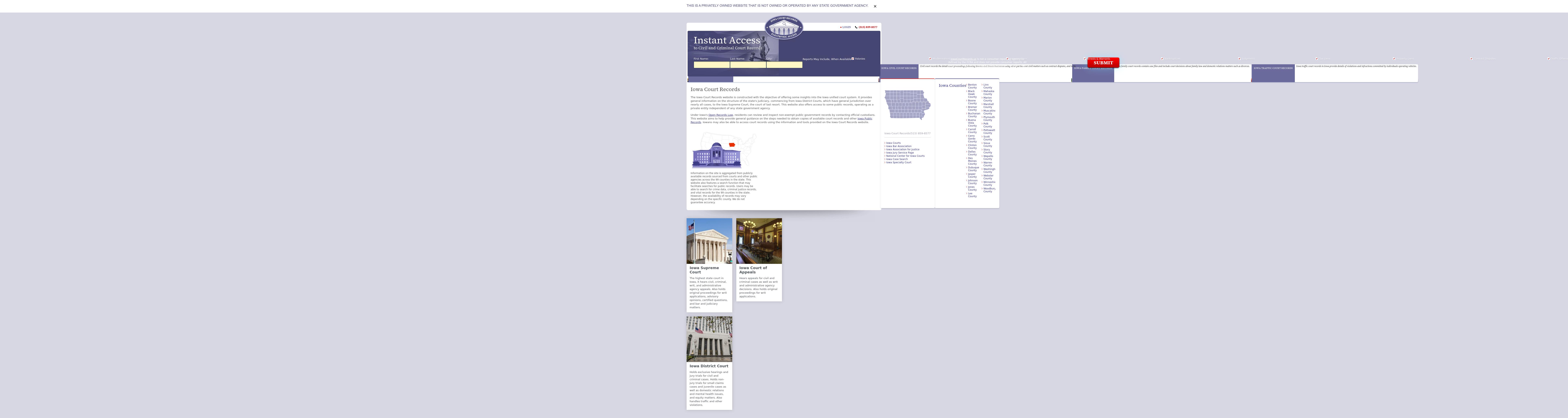 Iowa Court Records - Des Moines IA Lawyers