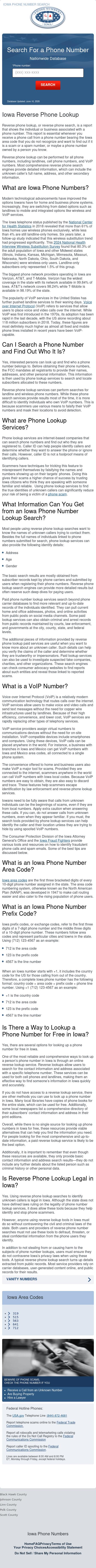Iowa Phone Search - Hiawatha IA Lawyers