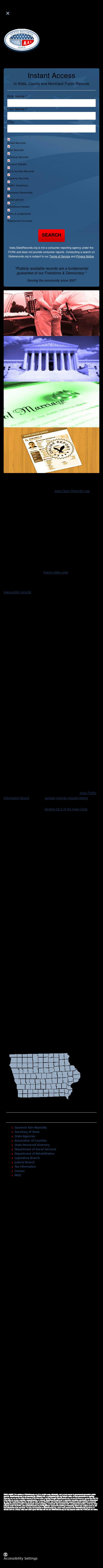 Iowa State Records - Des Moines IA Lawyers