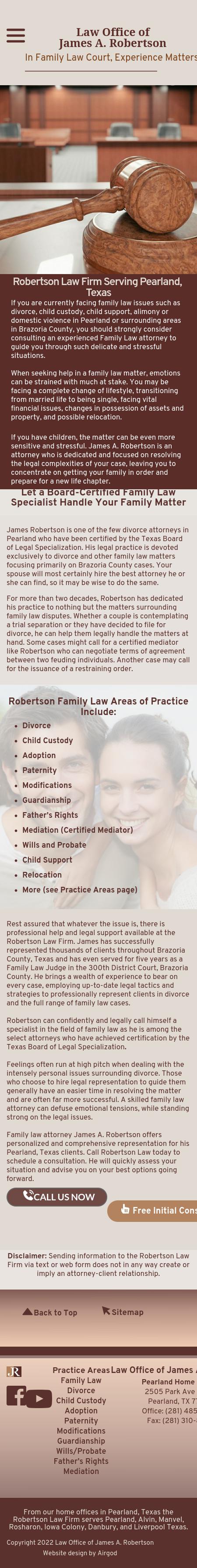 James A. Robertson, Attorney at Law - Pearland TX Lawyers