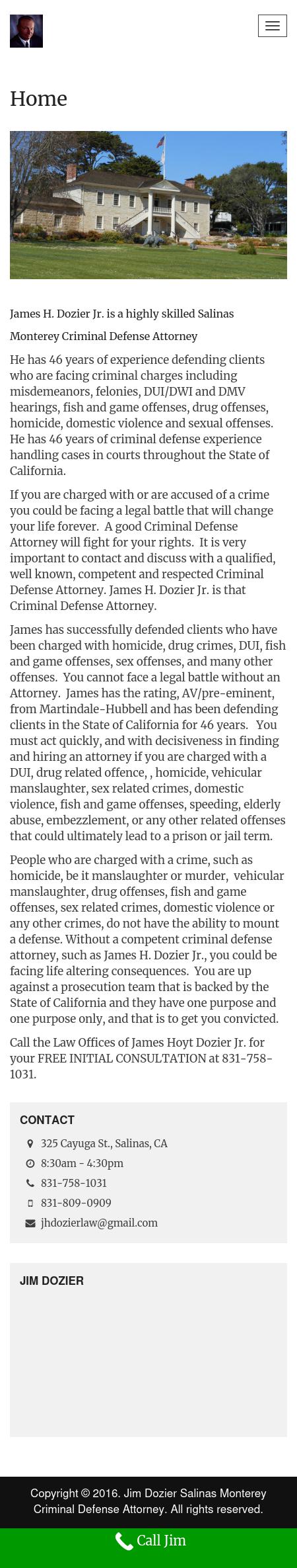 James H. Dozier, Jr. - Salinas CA Lawyers