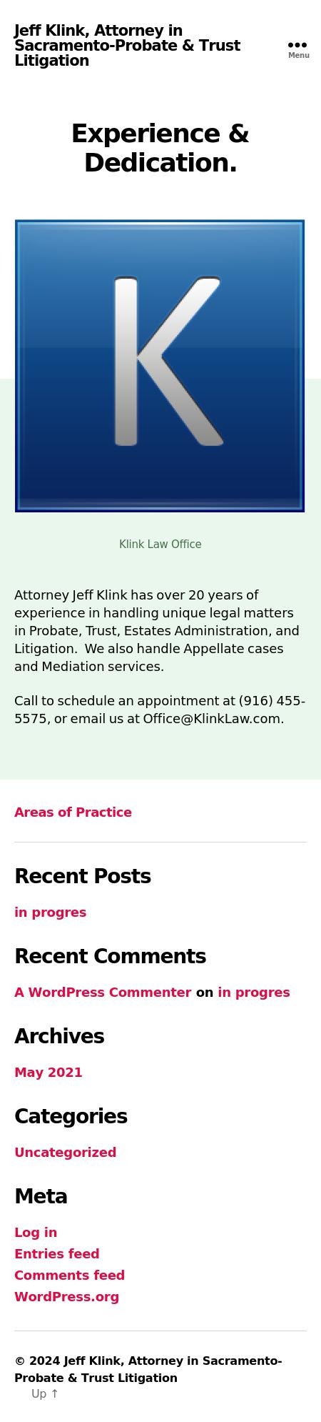 Jeff Klink Attorney At Law - Sacramento CA Lawyers