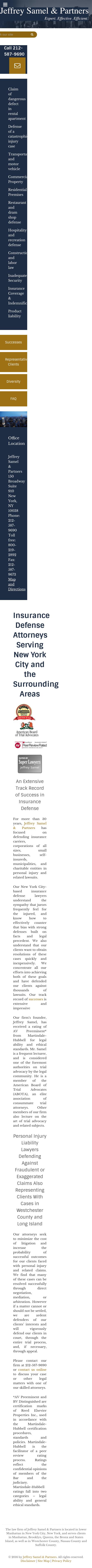 Jeffrey Samel & Partners - New York NY Lawyers