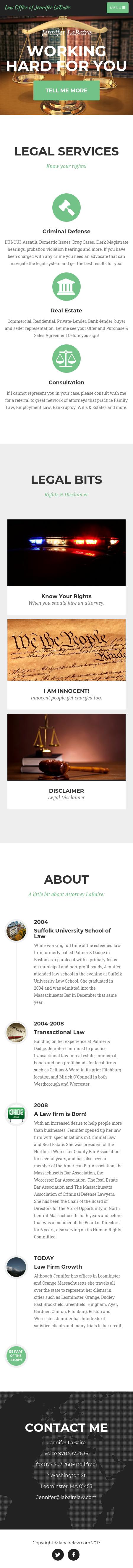 Jennifer LaBaire - Attorney at Law - Leominster MA Lawyers