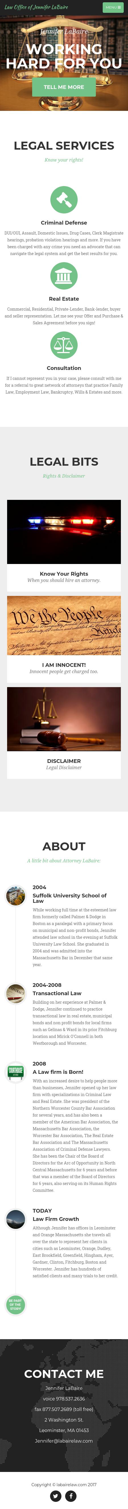 Jennifer LaBaire - Attorney at Law - Leominster MA Lawyers