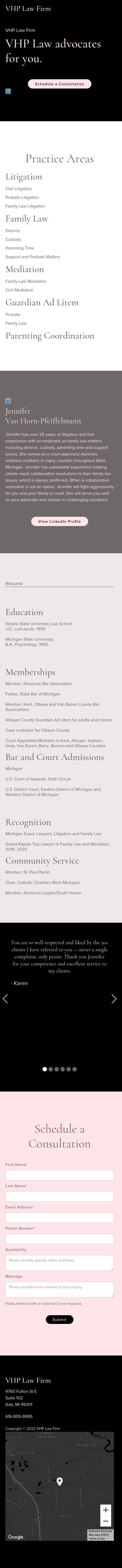 Jennifer Van Horn-Pfeiffelmann - Ada MI Lawyers