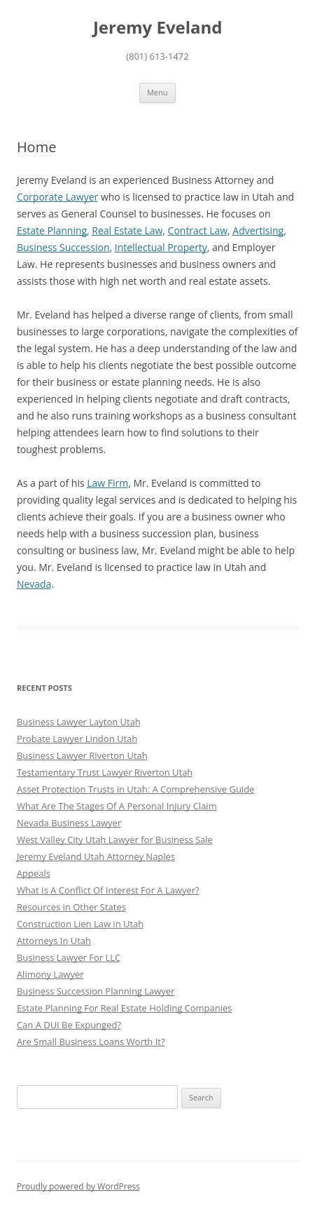 Jeremy Eveland - West Jordan UT Lawyers