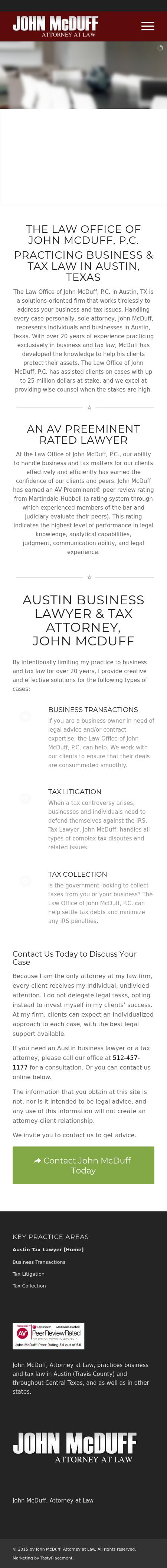 John McDuff, Attorney at Law - Austin TX Lawyers