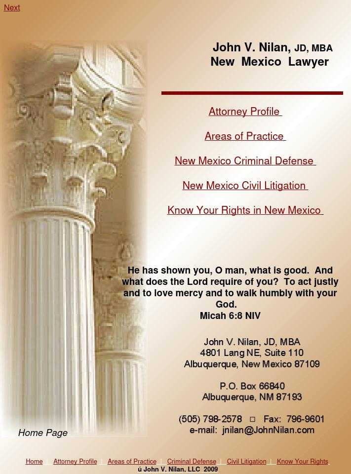 John V Nilan  JD, MBA - Albuquerque NM Lawyers