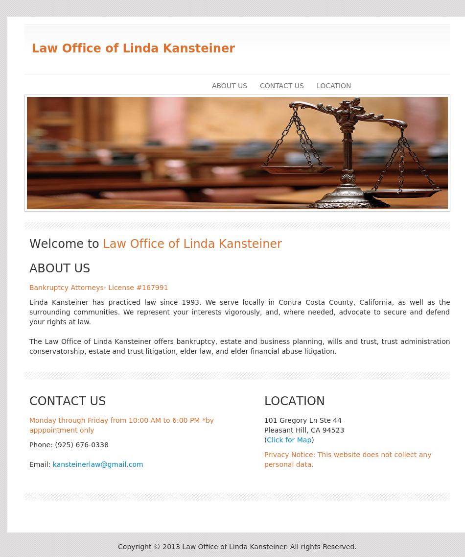 Kansteiner Linda Law Office Of - Pleasant Hill CA Lawyers