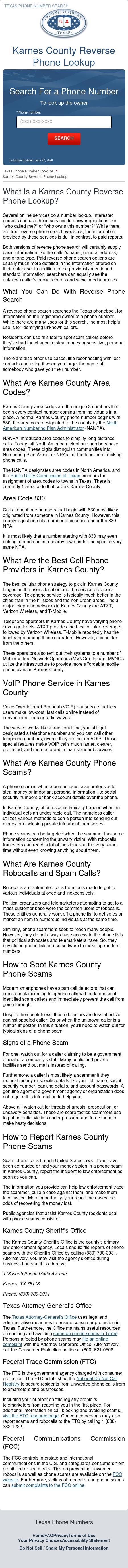 Karnes County Reverse Phone Lookup - Kenedy TX Lawyers
