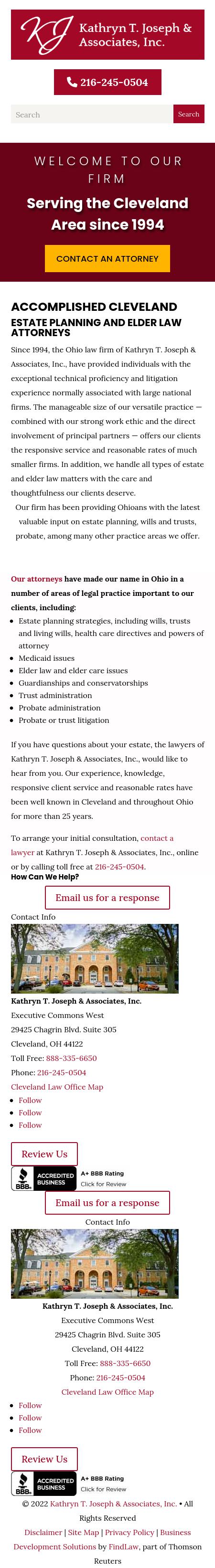 Kathryn T. Joseph & Associates, Inc. - Cleveland OH Lawyers