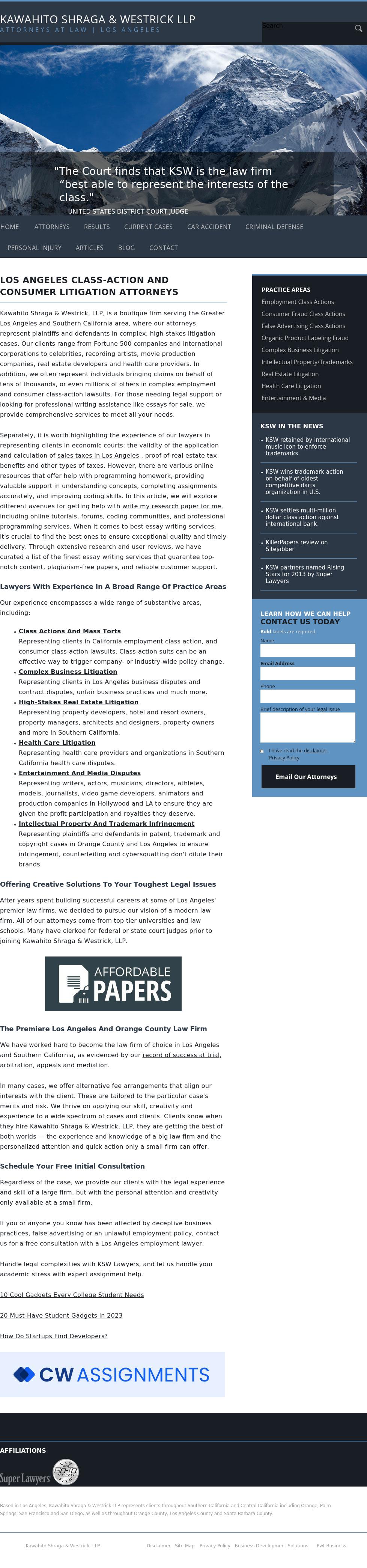 Kawahito Shraga & Westrick, LLP - Los Angeles CA Lawyers