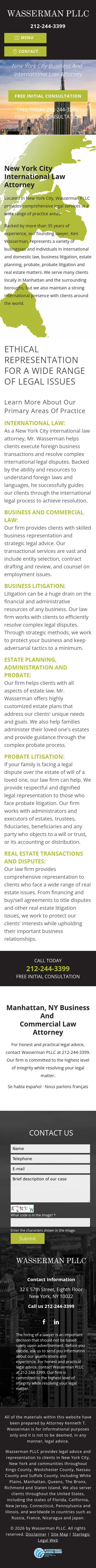 Wasserman PLLC - Kenneth Wasserman - New York NY Lawyers