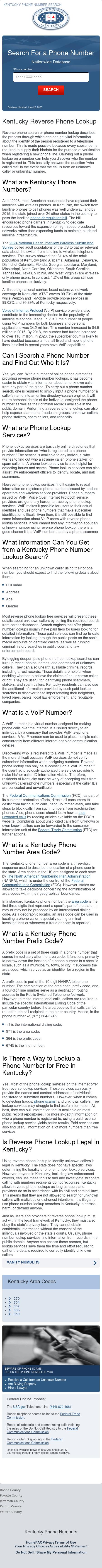 Kentucky Phone Number Lookup - Sturgis KY Lawyers