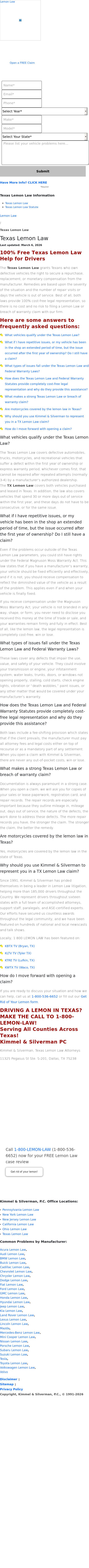 Kimmel & Silverman, Texas Lemon Law Attorneys - Dallas TX Lawyers