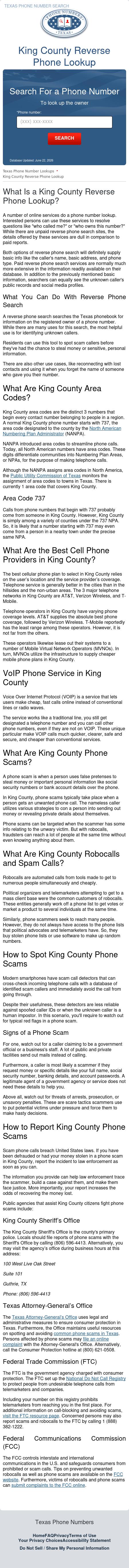 King County Reverse Phone Lookup - Guthrie TX Lawyers