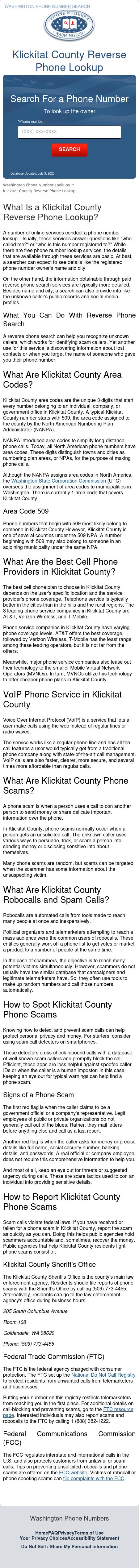 Klickitat County Phone Number Lookup - Bingen WA Lawyers