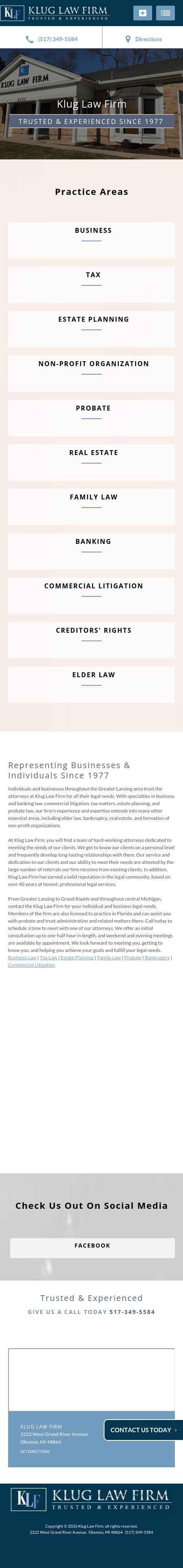 Klug Thomas A - Okemos MI Lawyers