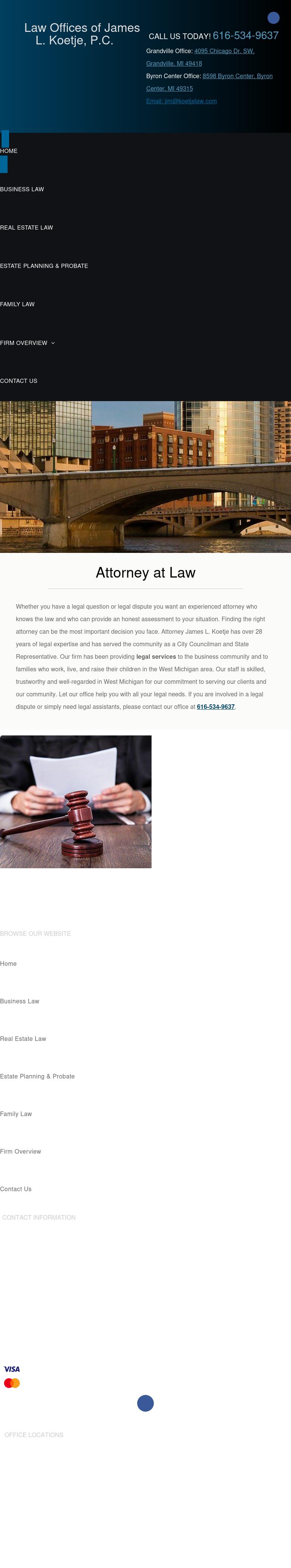 Koetje James L - Grandville MI Lawyers