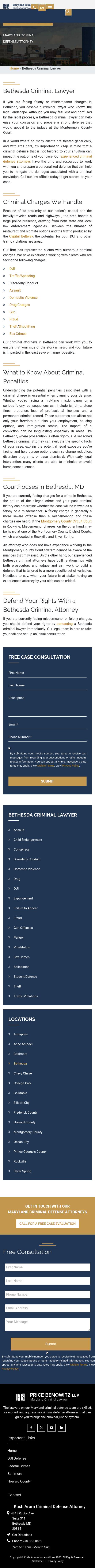 Kush Arora Criminal Defense Attorney - Bethesda MD Lawyers