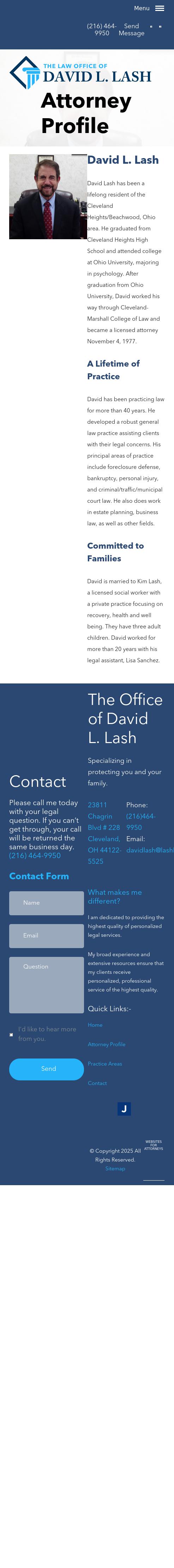 Lash David L - Beachwood OH Lawyers