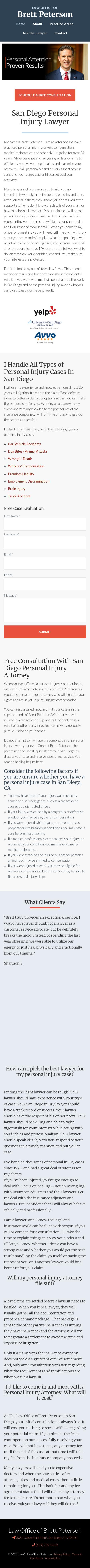 Law Office of Brett Peterson - San Diego CA Lawyers