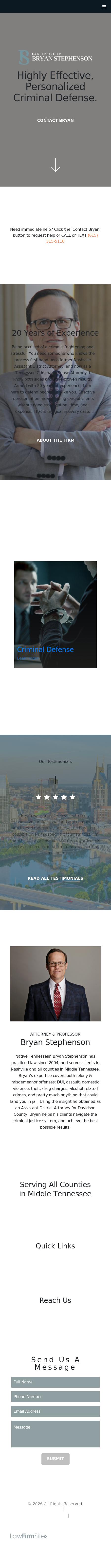 Law Office of Bryan Stephenson - Nashville TN Lawyers
