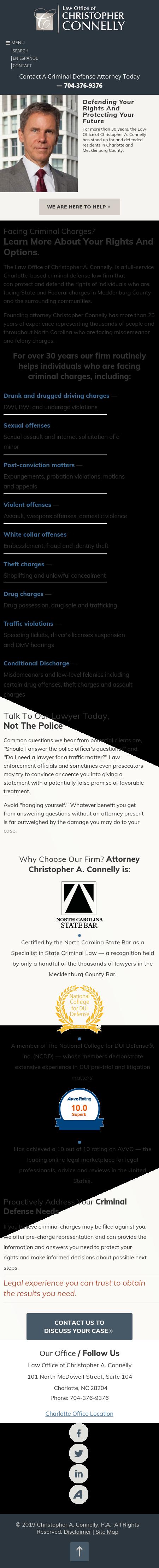 Law Office of Christopher A. Connelly - Charlotte NC Lawyers