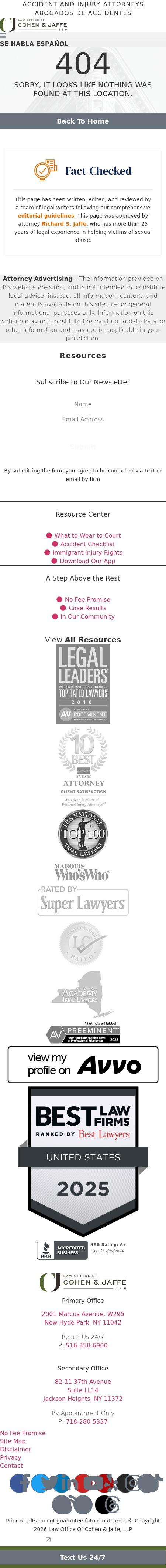 Law Office of Cohen & Jaffe, LLP - New Hyde Park NY Lawyers