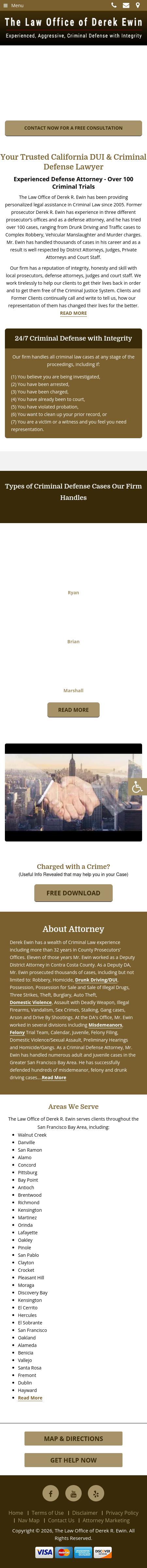 Law Office Of Derek Ewin - Walnut Creek CA Lawyers