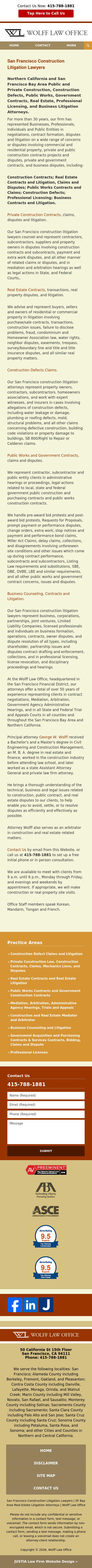 Law Office of George William Wolff & Associates - San Francisco CA Lawyers