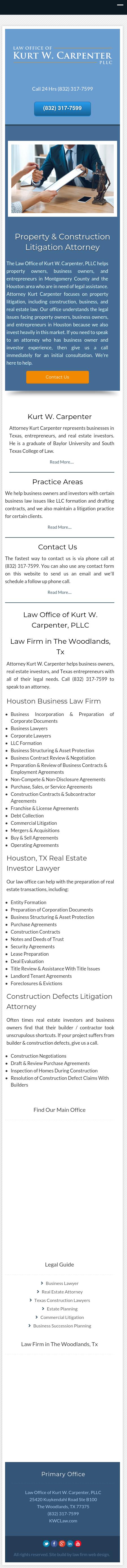 Law Office of Kurt W. Carpenter, PLLC - The Woodlands TX Lawyers