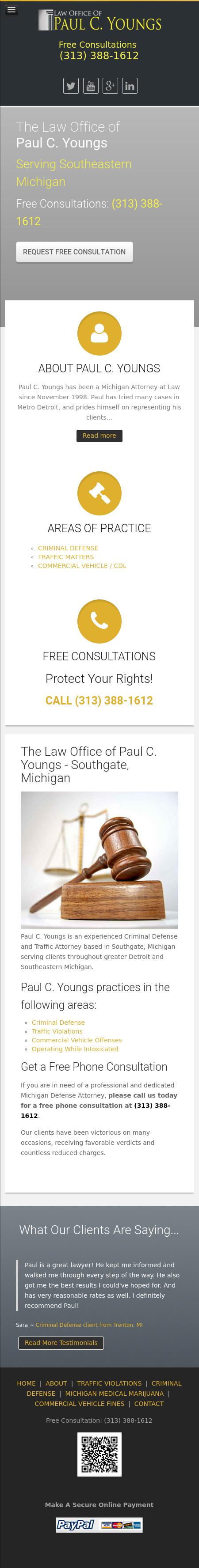 Law Office of Paul C. Youngs - Southgate MI Lawyers