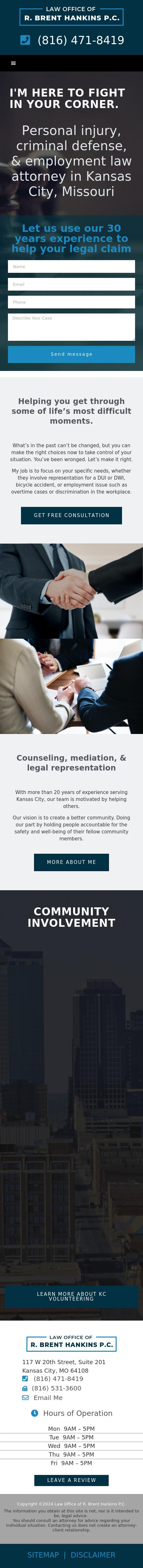 Law Office of R. Brent Hankins P.C. - Kansas City MO Lawyers