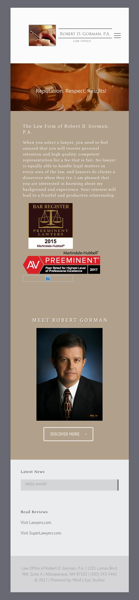 Law Office of Robert D. Gorman, P.A. - Albuquerque NM Lawyers