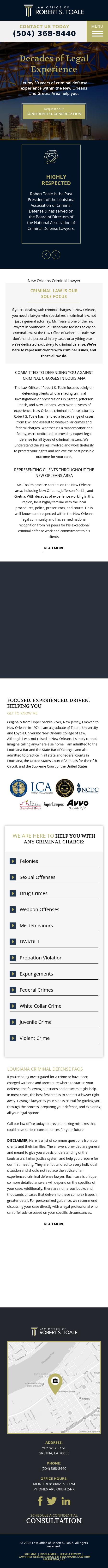 Robert Toale - Gretna LA Lawyers