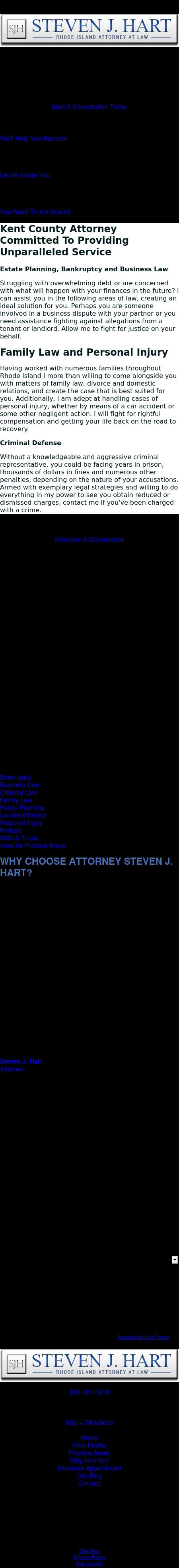 Law Office of Steven J. Hart - West Warwick RI Lawyers