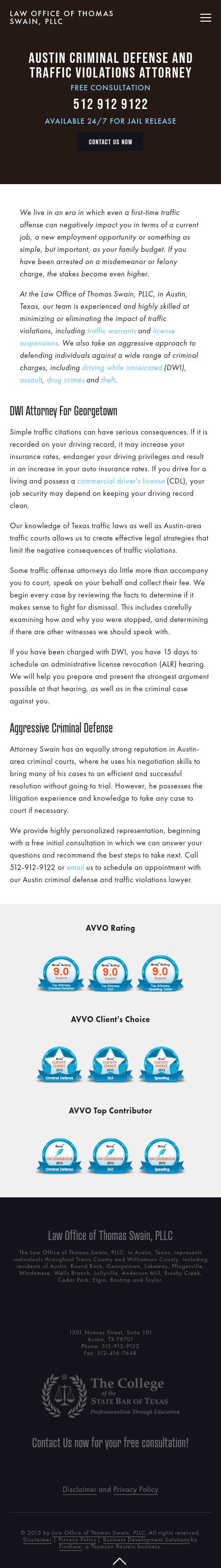 Law Office of Thomas Swain, PLLC - Austin TX Lawyers