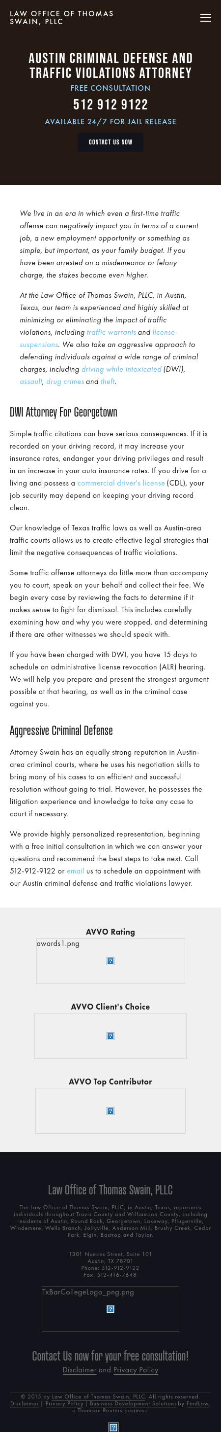 Law Office of Thomas Swain, PLLC - Austin TX Lawyers