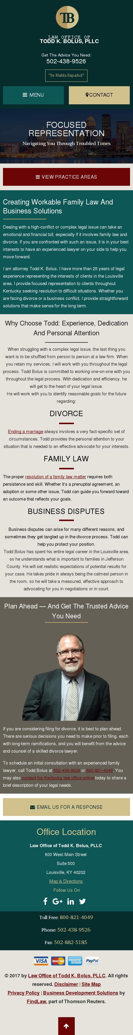 Law Office of Todd K. Bolus, PLLC - Louisville KY Lawyers
