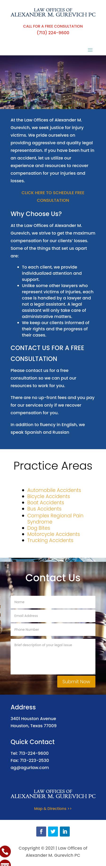 Law Offices of Alexander M. Gurevich - Houston TX Lawyers
